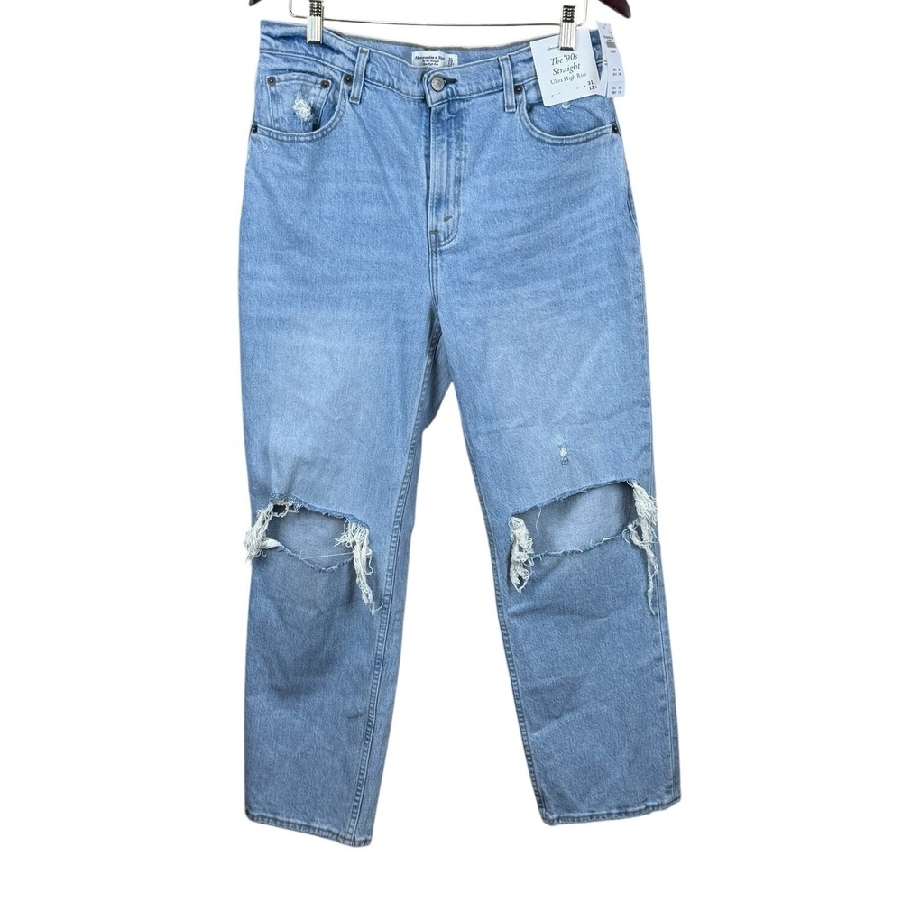 Abercrombie & Fitch The 90s Straight‎ Ultra High Rise Jeans Size 31/12S NWT
